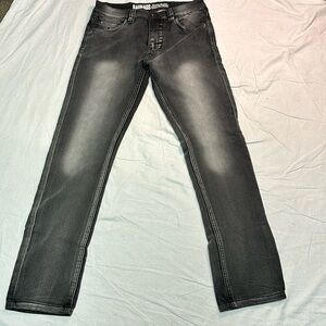 BAUHAUS Men’s Straight Leg Stretch Jeans Black Size 32W
